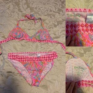 Lilly Pulitzer scuba to Cuba bikini large